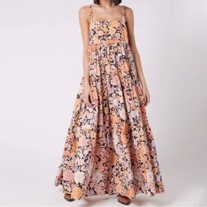 FREE PEOPLE® Park and Slope Floral Maxi Dress - Size M